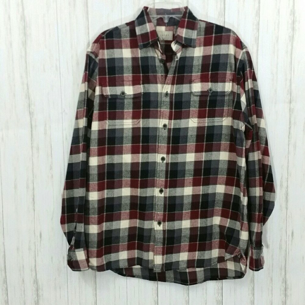 Jachs Plaid Flannel Button Down SIze Large TALL